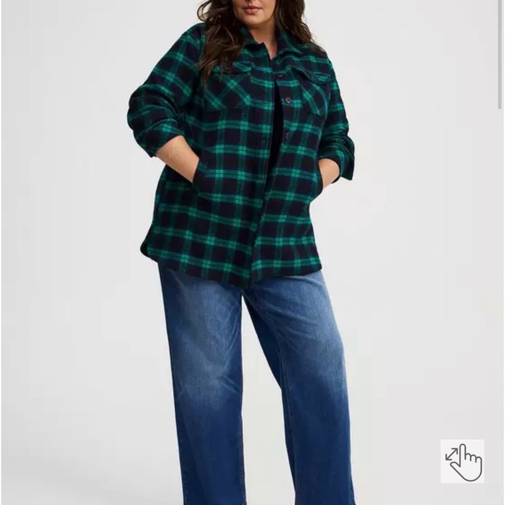 Torrid NWTPlaid Green and Black Women's Jacket - Picture 3 of 4